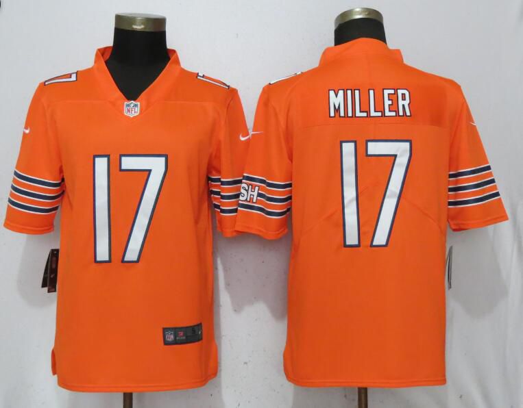 Men Chicago Bears #17 Miller Orange Vapor Untouchable Player Nike Limited NFL Jerseys